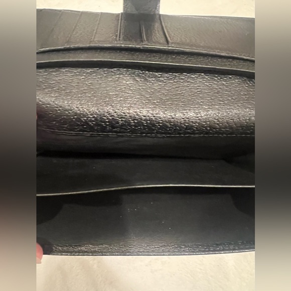 Auth Gucci Monogram Black Coated Canvas Wallet w Silver Hardware, Pre-owned cond - Picture 10 of 13